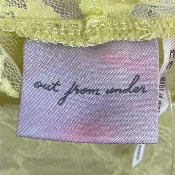 Urban Outfitters Neon Yellow Sheer Blouse - Picture 3 of 5